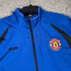 Manchester United Blue Windbreaker Jacket - MUFC Crest